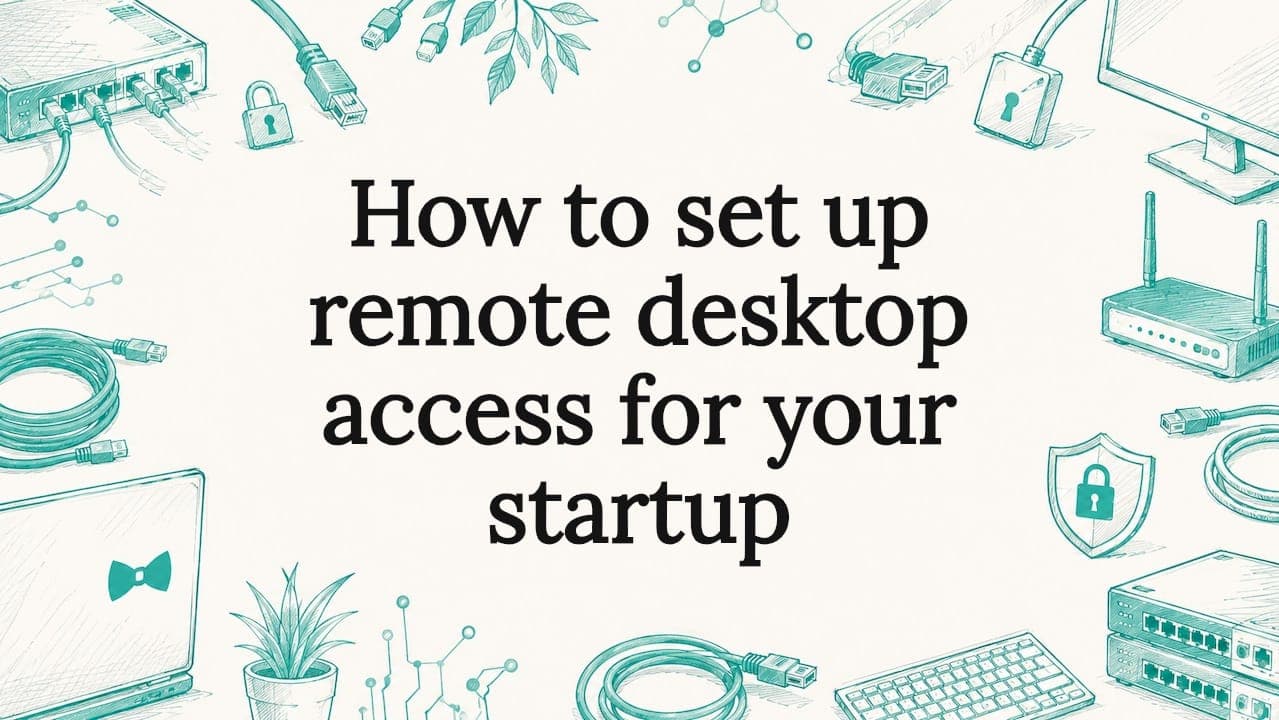 How to set up remote desktop access for your startup