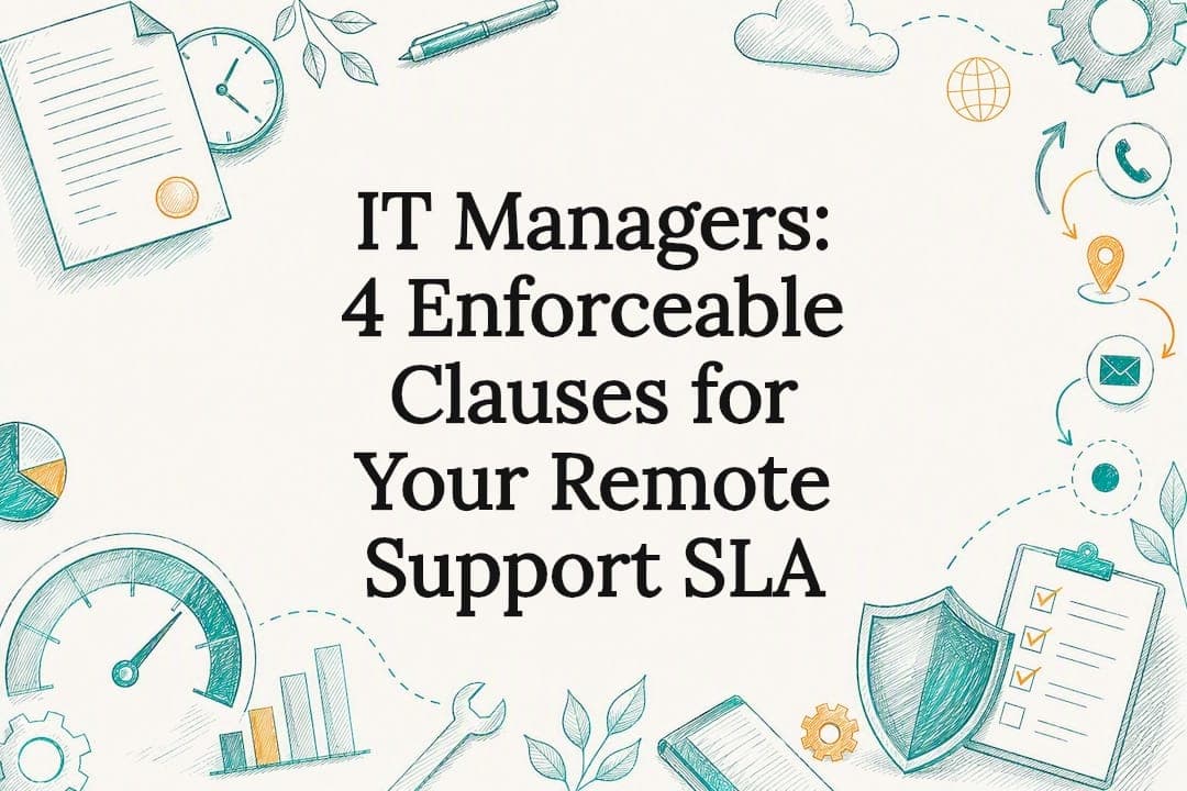IT Managers: 4 Enforceable Clauses for Your Remote Support SLA